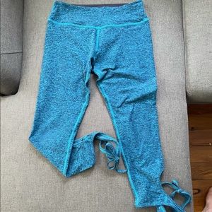 Beyond yoga spacedye leggings blue ankle wrap med